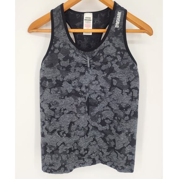 Gymshark Camo Racerback Tank Black/Grey Women’s Size Large - Picture 8 of 8